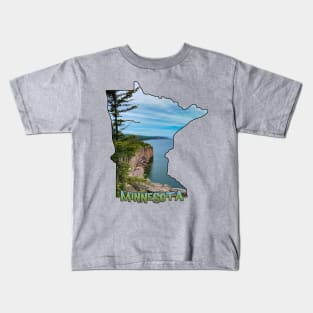 Minnesota State Outline (Palisade Head) Kids T-Shirt